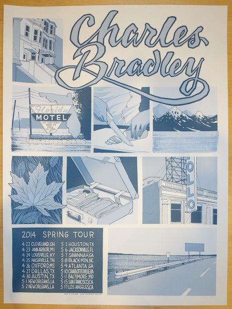 2014 Charles Bradley - Spring Tour Silkscreen Poster by Justin Santora