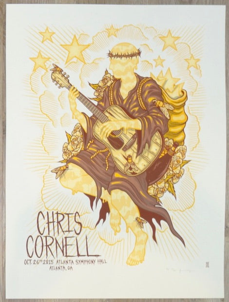 2015 Chris Cornell - Atlanta Silkscreen Concert Poster by Jim Mazza