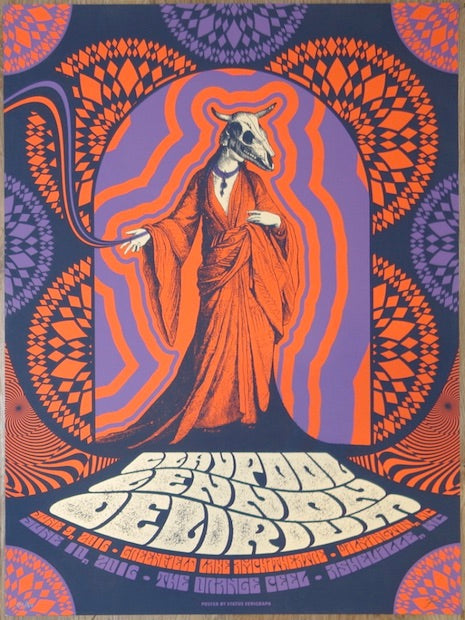 2016 Claypool Lennon Delirium - Wilmington/Asheville Silkscreen Concert Poster by Status