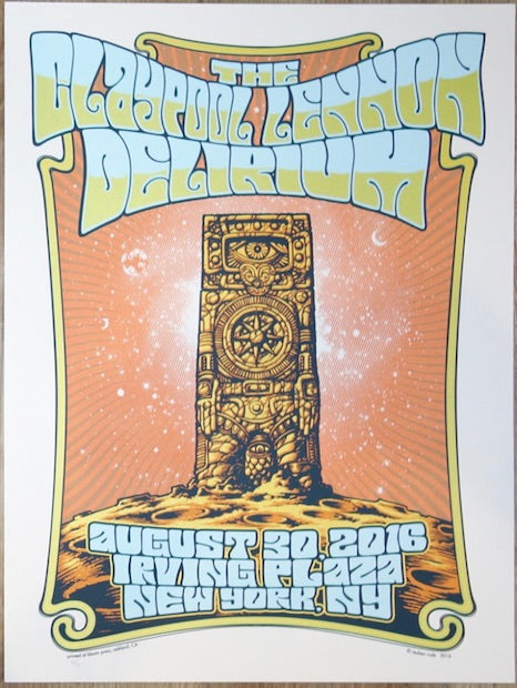 2016 Claypool Lennon Delirium - NYC Pearl Variant Concert Poster by Reuben Rude