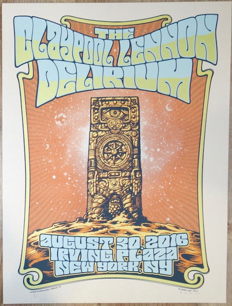 2016 Claypool Lennon Delirium - NYC Silver Variant Concert Poster by Reuben Rude