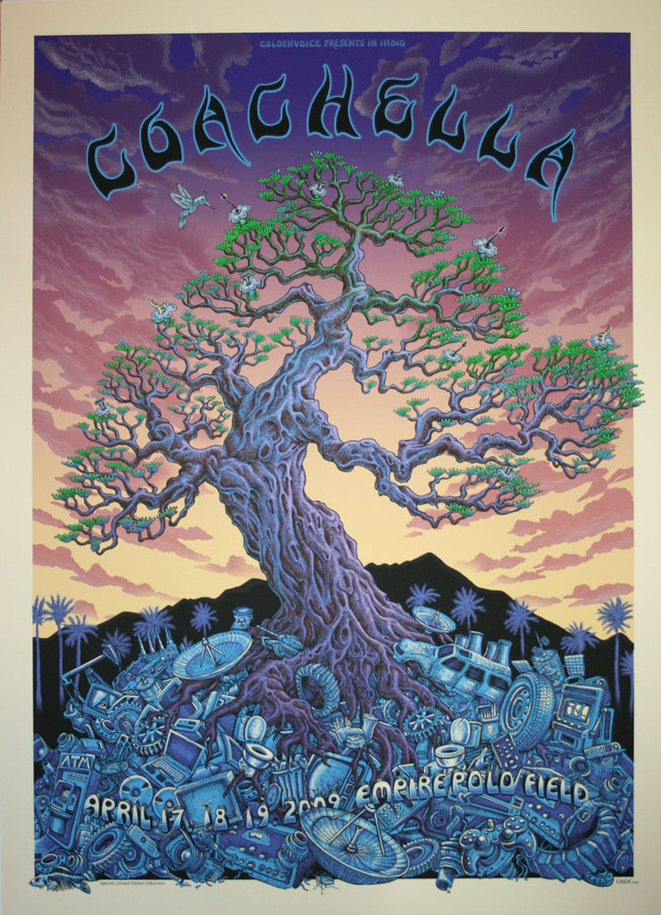 2009 Coachella - Twilight Edition Silkscreen Concert Poster by Emek