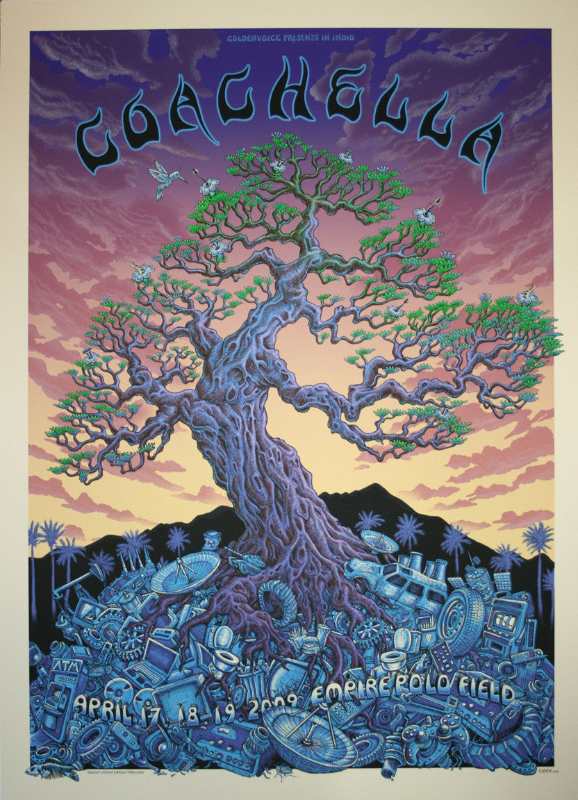 2009 Coachella - Twilight Edition Silkscreen Concert Poster by Emek ...