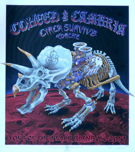 2010 Coheed & Cambria - Bone Silkscreen Concert Poster by Emek