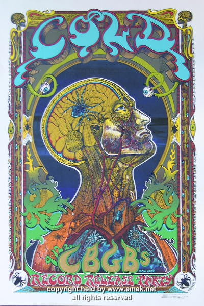 2000 Cold - NYC Blue Variant Silkscreen Concert Poster by Emek