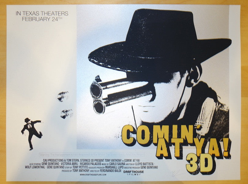 2012 "Comin' At Ya!" - Silkscreen Movie Poster by Jay Shaw