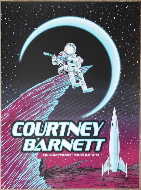 2021 Courtney Barnett - Seattle Silkscreen Concert Poster by Barry Blankenship