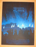2011 "Cowboys & Aliens" - Wood Variant Poster by Daniel Danger