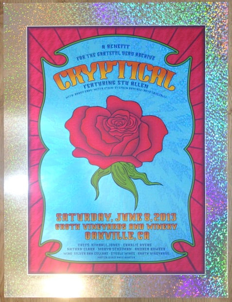 2013 Cryptical - Oakville Sparkle Foil Variant Concert Poster by Dave Hunter