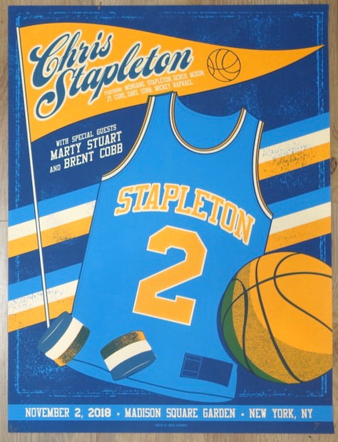 2018 Chris Stapleton - NYC Silkscreen Concert Poster by Status Serigraph
