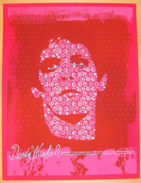 2008 The Dandy Warhols - Wolverhampton Silkscreen Concert Poster by Todd Slater