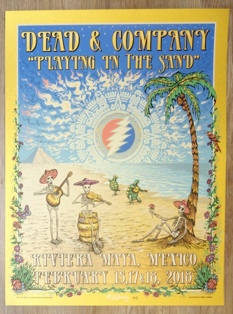 2018 Dead & Company - Mexico I Silkscreen Concert Poster by Mike DuBois