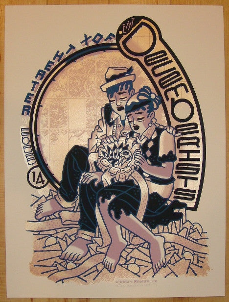 2011 The Decemberists - Oakland Silkscreen Concert Poster by Guy Burwell