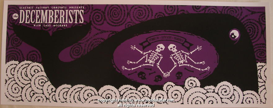 2005 The Decemberists - Philadelphia Silkscreen Concert Poster by Todd Slater