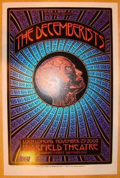 2008 The Decemberists - San Francisco Concert Poster by Dave Hunter & Firehouse