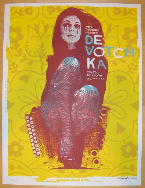 2008 Devotchka - Silkscreen Concert Poster by Joanna Wecht