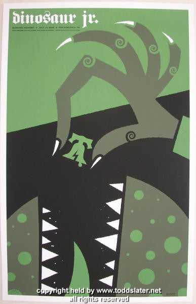 2005 Dinosaur Jr. - Philadelphia Silkscreen Concert Poster by Todd 2005 Dinosaur Jr. - Philadelphia Silkscreen Concert Poster by Todd
