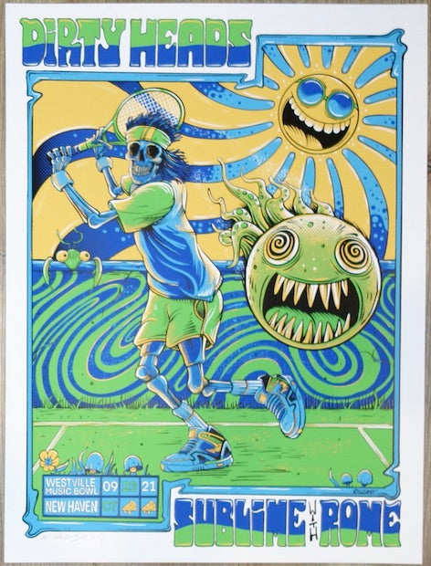 2021 Dirty Heads & Sublime w/ Rome - New Haven Concert Poster by Helen Kennedy