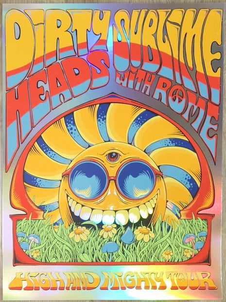 2021 Dirty Heads & Sublime w/ Rome - Holo Foil VIP Tour Poster by Helen Kennedy