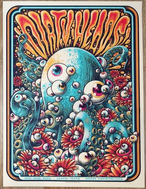 2022 Dirty Heads - Austin Silkscreen Concert Poster by Twin Home Prints