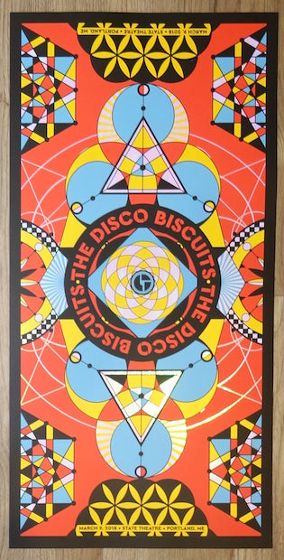 2018 The Disco Biscuits - Portland I Iridescent Variant Concert Poster by Nate Duval