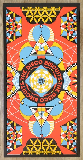 2018 The Disco Biscuits - Portland I Silkscreen Concert Poster by Nate Duval