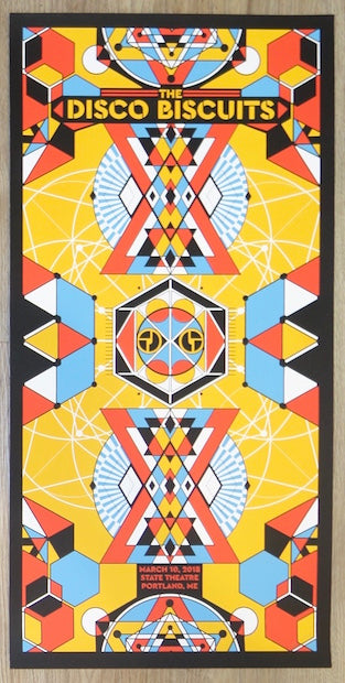 2018 The Disco Biscuits - Portland II Silkscreen Concert Poster by Nate Duval