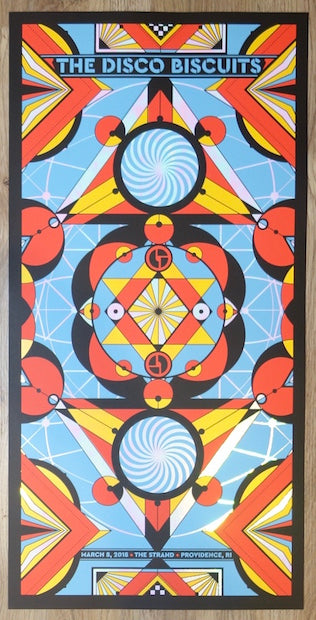 2018 The Disco Biscuits - Providence Iridescent Variant Concert Poster by Nate Duval