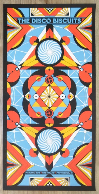 2018 The Disco Biscuits - Providence Silkscreen Concert Poster by Nate Duval