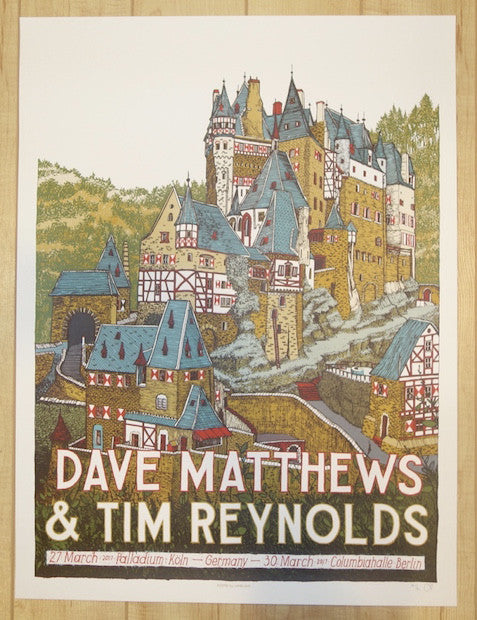 2017 Dave Matthews and Tim Reynolds - Berlin / Köln Silkscreen Concert Poster by Landland
