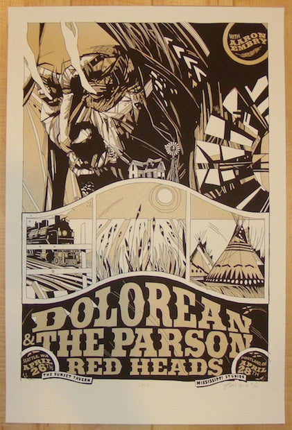 2012 Dolorean & Parson Red Heads - Concert Poster by Tyler Stout