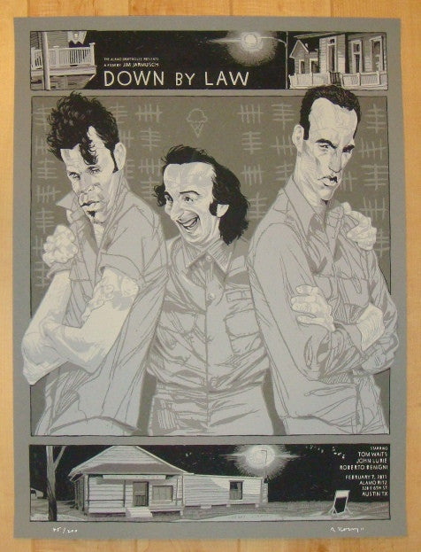 2011 "Down By Law" - Silkscreen Movie Poster by Rich Kelly