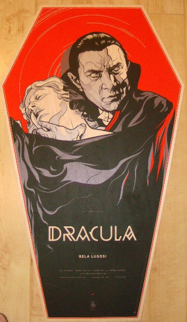 2011 "Dracula" - Wood Coffin Movie Poster by Martin Ansin