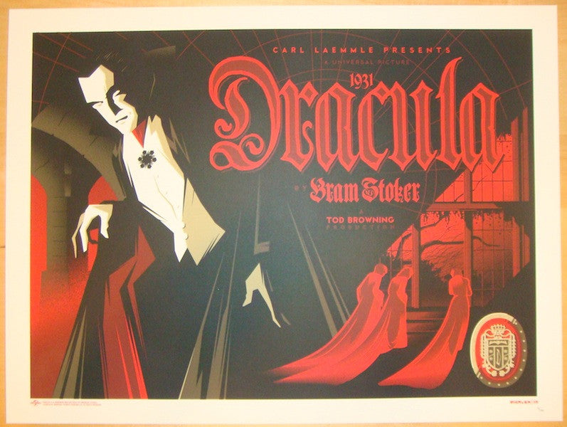 2013 "Dracula" - Silkscreen Movie Poster by Tom Whalen