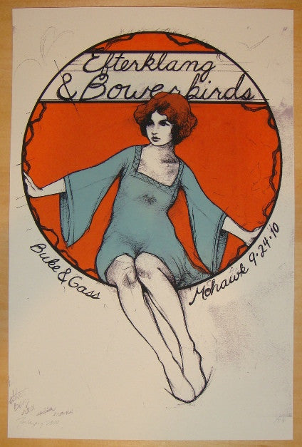 2010 Efterklang & Bowerbirds - Concert Poster by Farley Bookout