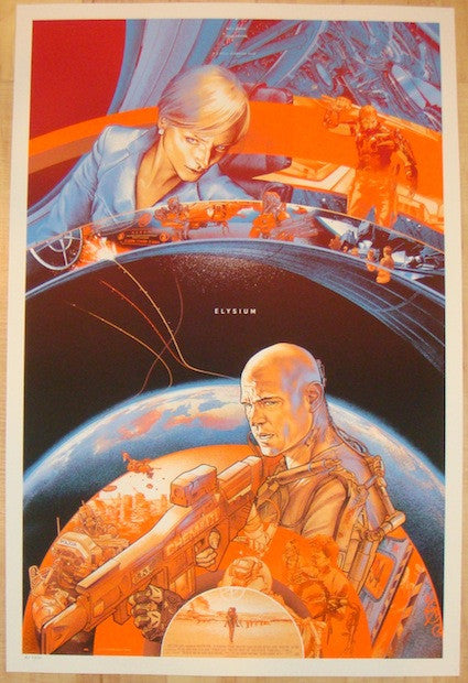 2013 "Elysium" - Silkscreen Movie Poster by Martin Ansin