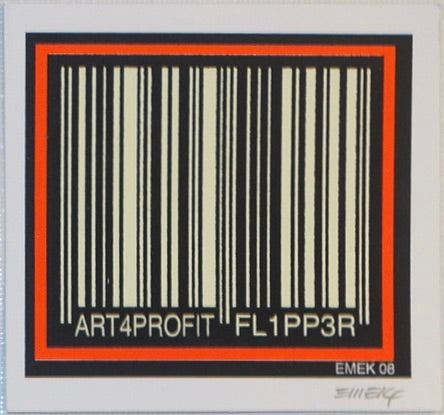 2008 Art4Profit Fl1pp3r - Negative Small Silkscreen Handbill by Emek