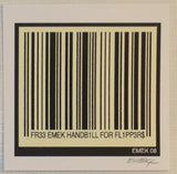 2008 Fr33 Emek Handb1ll For Fl1pp3rs - Small Silkscreen Handbill by Emek