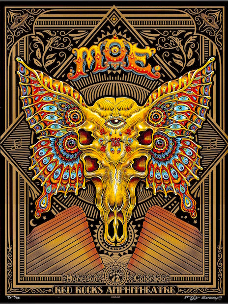 2018 Moe. - Red Rocks A/P Silkscreen Concert Poster by Emek