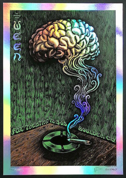 2005 Ween - Boulder Silkscreen Concert Poster by Emek