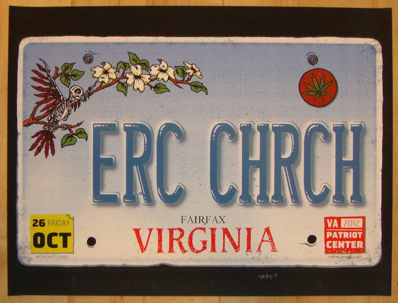 2012 Eric Church - Fairfax Concert Poster by Matt Leunig