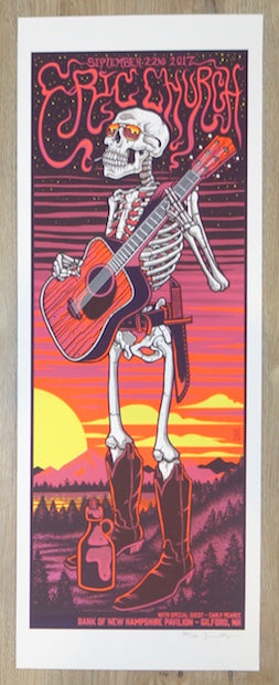 2017 Eric Church - Gilford II Silkscreen Concert Poster by Jim Mazza