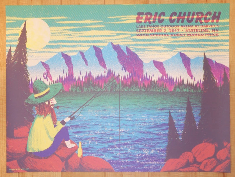 2017 Eric Church - Lake Tahoe I Silkscreen Concert Poster by Half & Half