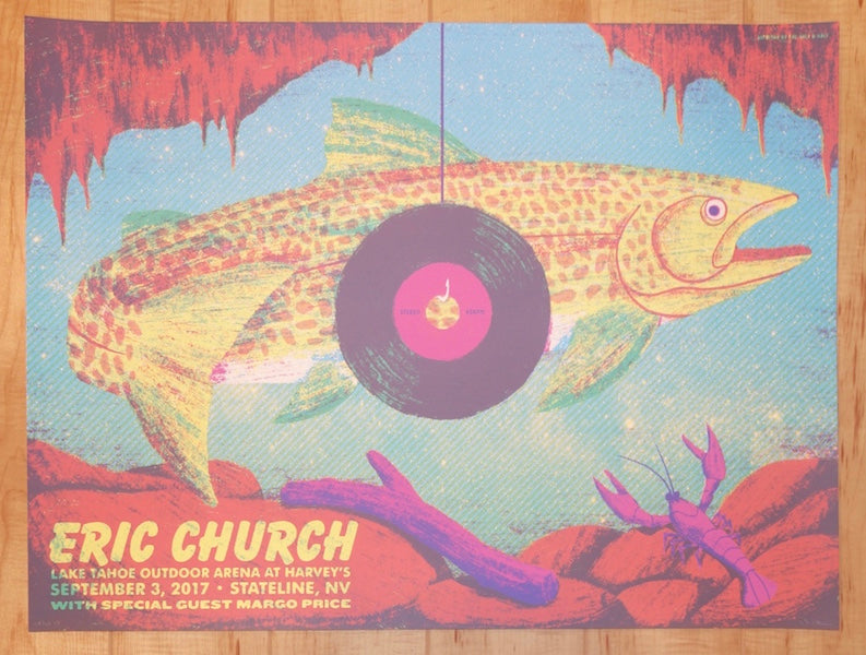 2017 Eric Church - Lake Tahoe II Silkscreen Concert Poster by Half & Half