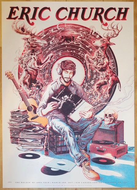 2017 Eric Church - Toronto Silkscreen Concert Poster by Miles Tsang
