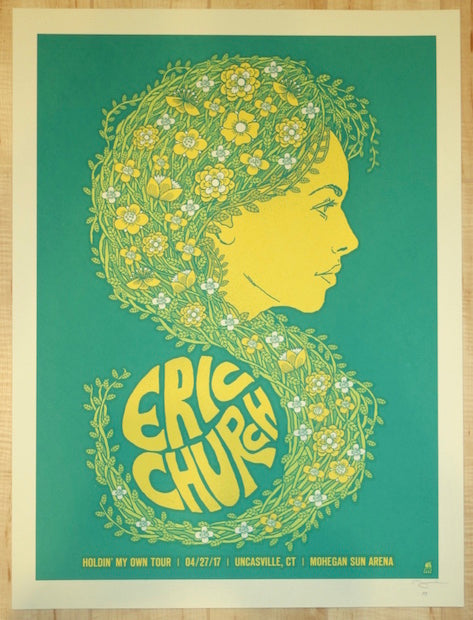 2017 Eric Church - Uncasville I Silkscreen Concert Poster by Methane