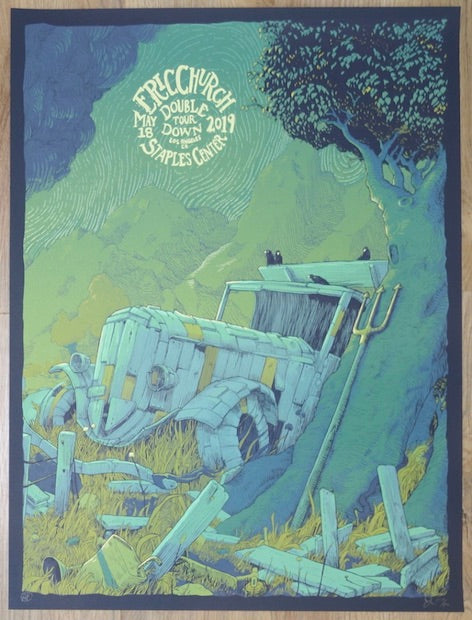 2019 Eric Church - Los Angeles III Silkscreen Concert Poster by Dave Kloc