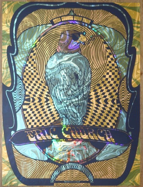 2019 Eric Church - San Francisco I Swirl Foil Variant Concert Poster by Status Serigraph