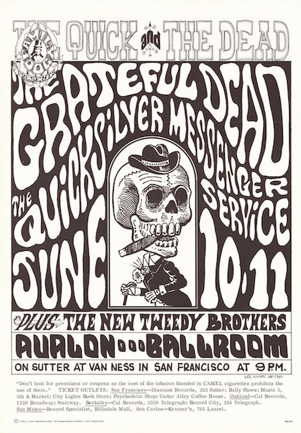 1966 Grateful Dead / Quicksilver Messenger Service - Avalon Poster by Wes Wilson RP-2
