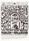 1966 Grateful Dead / Quicksilver Messenger Service - Avalon Poster by Wes Wilson RP-2